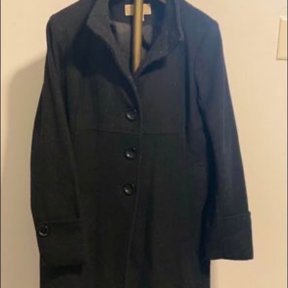 Black Michael Kors wool + cashmere coat